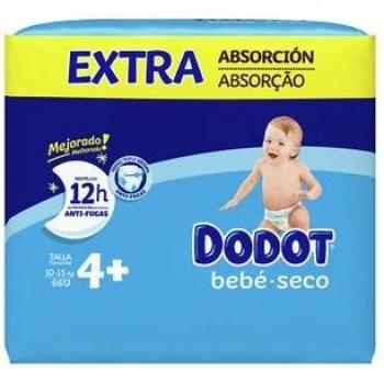 Pañales Dodot Bebé Seco Talla 4+ (10-15kg) - 62 Unidades