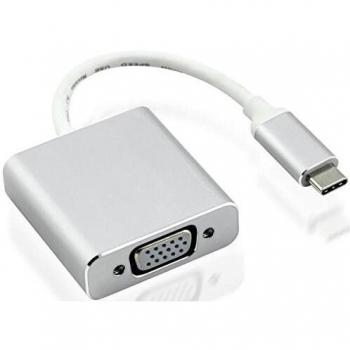 Nilox USB Type-C - VGA M/F USB Type-C VGA Plata