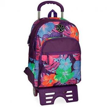 Maui and Sons Paradise Mochila Doble Compartimento con Carro Multicolor 33x44x13,5 cms Poliéster 19.6L