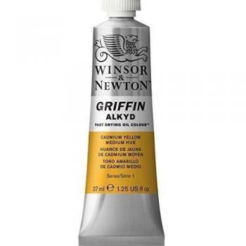 Winsor & Newton Griffin Alkyd - Tubo óleo de secado rápido, 37 ml, Tono Amarillo de Cadmio