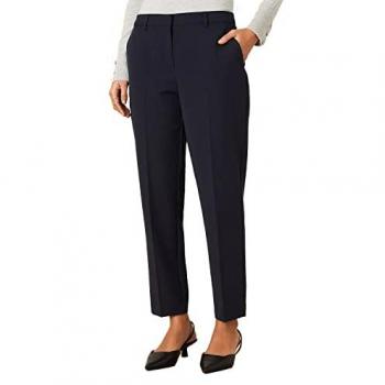 Navy Slim Ankle Grazer Trousers for Women - Size 8 UK