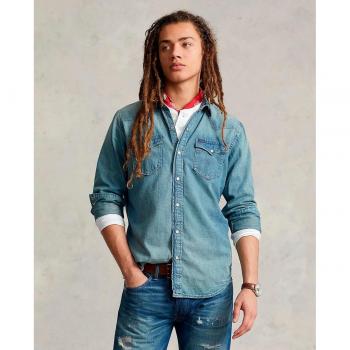 Polo Ralph Lauren Men's Regular Fit Blue Denim Shirt