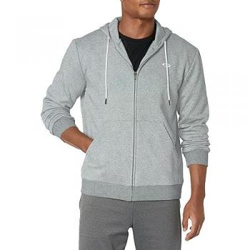 Sudadera con capucha Oakley Relax Full Zip gris para hombre, talla M, diseño de trekking, color gris jaspeado