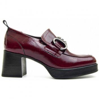 Mocasín De Piel Para Mujer. Purapiel Doris 83461 Burdeos