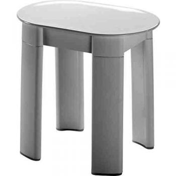 Gedy Tetra Taburete de Cuatro Patas, ABS, Blanco, 27x42x41 cm