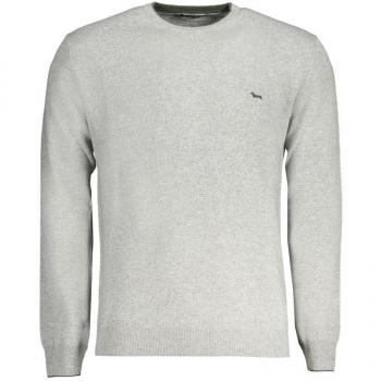 Harmont & Blaine Gray Cashmere Sweater - S, Male, Cashmere Knitwear with Embroidery