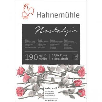 Bloc para bocetos Nostalgie Hahnemühle A5 - 190 g/m² - 50 hojas, ácido libre