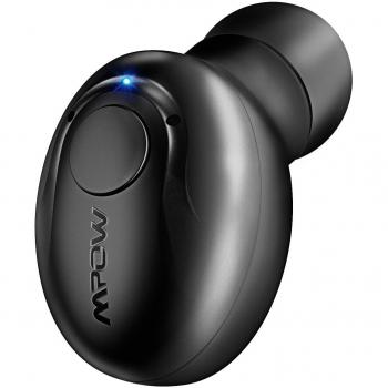 Auricular Invisible Bluetooth,Mpow Mini Auricular Inalámbrico In ear con Microfono y Cancelación de Ruido,Auriculares Bluetooth 4.1 con USB Magnéticos Manos Libres para coche y iPhone Samsung Huawei Sony HTC, etc.（Versión Actualizada Negro）