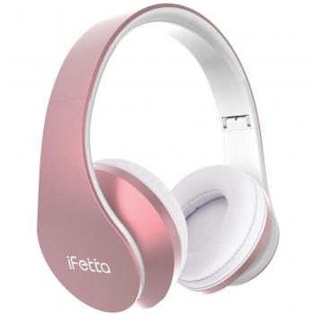 Cascos Inalambricos Bluetooth, Auriculares Diadema Estéreo Inalámbricos Plegables, Micrófono Incorporado, Cascos Bluetooth Inalámbrico y Audio Cable para PC/ MP3/Móviles/TV