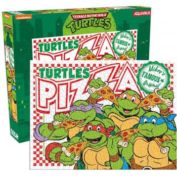 Puzzle de las Tortugas Ninja con forma de pizza (500 piezas)