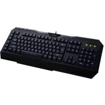 Perixx PX-2000 US, Gaming Keyboard - azul teclado de iluminados - USB - 6 teclas macro y 3 perfil - chapado en oro USB - Cable 1.8m - Modo de juego/escritorio - Control de iluminacion - English Layout