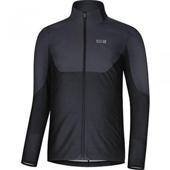 GORE WEAR R5 Camiseta de Hombre para Running GORE WINDSTOPPER, XL, Gris oscuro/Negro