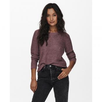 Jersey de mujer ONLY Geena de punto con cuello redondo, color altrosa, talla L - Regular Fit