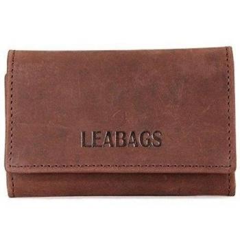 LEABAGS Portland estuche de llaves de auténtico cuero búfalo en el estilo vintage - NuezMoscada