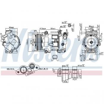 Compresor de aire acondicionado NISSENS 890606
