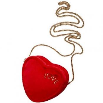 NICI Bolso de Peluche con Forma de corazón, con Cremallera