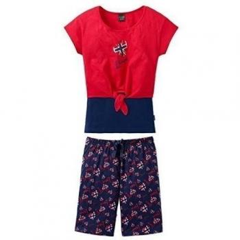 Schiesser Niñas corto Pijama / Pijama 151942 en rojo