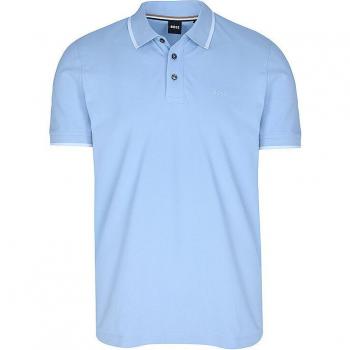 BOSS Parlay 190 Men's Polo Shirt in Light Blue, Size S