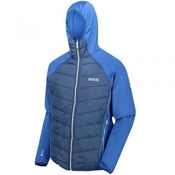 Regatta Andreson IV-Chaqueta Acolchada Híbrida con Capucha, Tejido Ligero Y Elástico Repelente Al Agua Y con Aislamiento Baffled/Quilted Jackets, Hombre, Magnet/Electric Lime, XXL