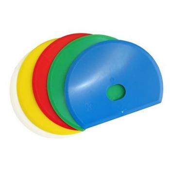 Maya 81915 - Rasqueta Flexible, para Masa Redonda con Agujero, 160 x 125 x 1,65mm, Blanco