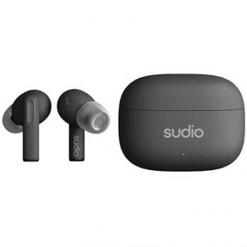 Auriculares In-Ear Sudio A1 Pro Bluetooth con Cancelación de Ruido Activa (ANC), Control Táctil, Base de Carga Inalámbrica y Protección IPX4 - Negro