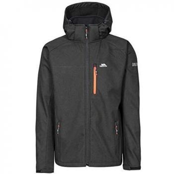 Trespass Desmond - Chaqueta impermeable con capucha extraíble para hombre, Hombre, MAJKSSN20003_BLKS, negro, S