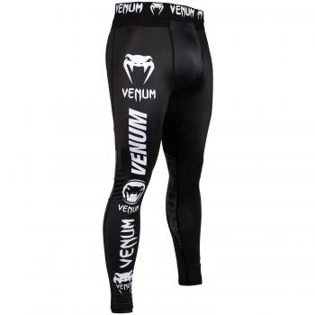Venum Pantalones de compresión Logos para Hombre, Hombre, Pantalones de compresión, VENUM-03448-108-M, Negro/Blanco, M