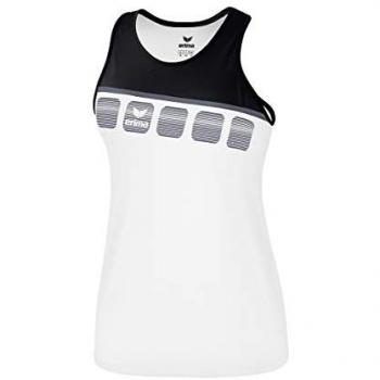 Erima Women's Tank Top 5-C Sleeveless T-shirt White / Black / Dark Grey