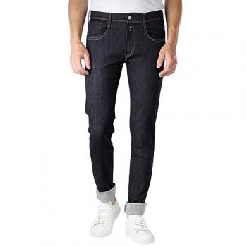 Replay Anbass Hyperflex Slim-Fit Dark Blue Jeans for Men - Size 36W x 32L