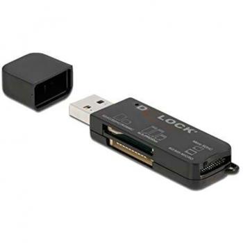 Lector de Tarjetas Externo USB 3.2 Gen 1 Delock - Compatible con MS PRO, SD, microSD y más (3 en 1)