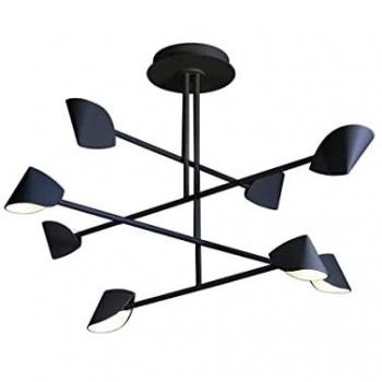 Lámpara Colgante LED Capuccina 8 Luces 61.5W 3000K Negro con Garantía de 3 Años