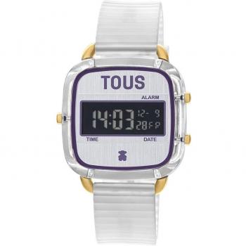 Reloj de mujer digital D-Logo Fresh de policarbonato con correa de silicona blanco