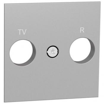 Carátula Toma TV/FM Aluminio Schneider NU944030
