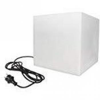 Lámpara Exterior Cubo 30 cm, IP65, E27, Cable de 3 m, Uso Interior y Jardín