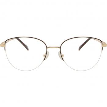 Cat Eye Full Rim Metal Women’s Prescription Glasses - Brown - Size 54 - Blue Light Block Available - SmartBuy Collection