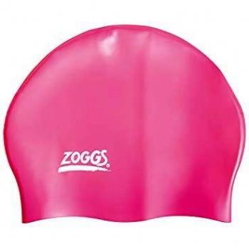 Gorra de natación Zoggs Easy Fit Rosa con diseño ergonómico, material de silicona suave y flexible, fácil de poner y quitar, adecuada para nadadores de todos los niveles