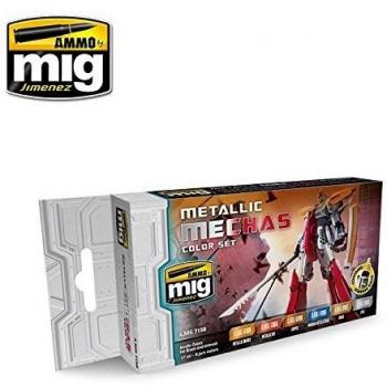Ammo MIG-7158 Metallic Mechas - Juego de pintura acrílica, multicolor