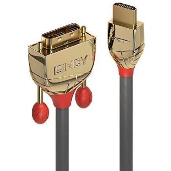 Lindy 3m Gold HDMI to DVI-D Cable, Single-Link, 1920x1080@60Hz