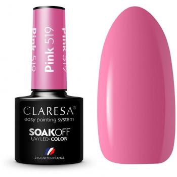 Esmalte semipermanente CLARESA SoakOFF UV/LED Gel Pink 519 5ml