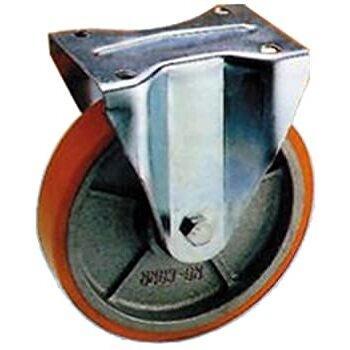 Rueda de poliuretano con soporte fijo y cojinete, capacidad máxima 400 kg, diámetro 80 mm