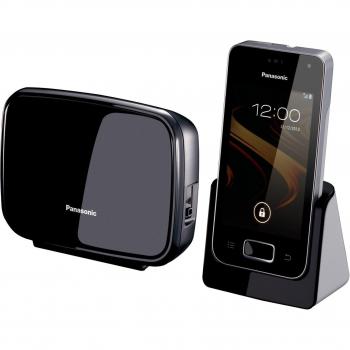 Panasonic KX-PRX110SPW - Teléfono fijo digital con funciones Smart, negro