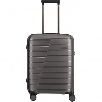 Travelite Air Base S 4-Wheel Cabin Trolley 55cm Anthracite - Durable Hard Shell Luggage, 37L Capacity