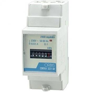 Orbis Contax 3221 SO 230 V analógico de energía Contador, OB703099