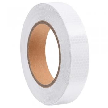 Cinta adhesiva reflectante PVC blanca 2,5 cm x 20 m