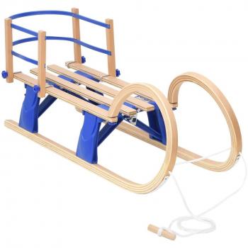 Foldable Sledge with Backrest 110 cm Plywood