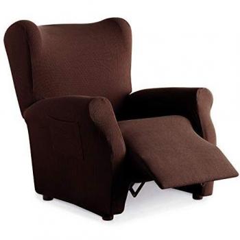 Eiffel Textile Funda Sillon Elastica Protector Adaptable Rústica Relax, Marrón