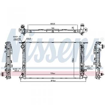 Radiador de refrigeración del motor NISSENS 606466
