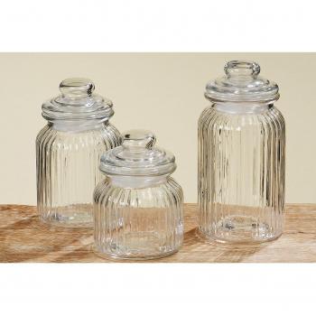 Boltze - Botes de cristal, 3 unidades, altura de 15 a 23 cm