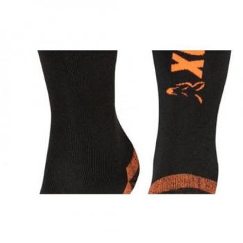 Calcetines largos térmicos Fox negro/naranja talla 40-43