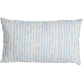 Cojín decorativo de poliéster con rayas azules de 50x15x30 cm